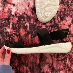 Crocs Black and White Sandals